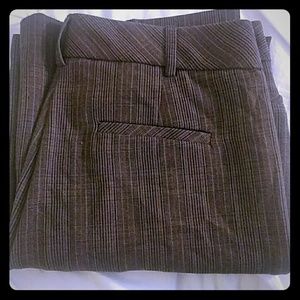 Roz & Ali brown plaid dress pants